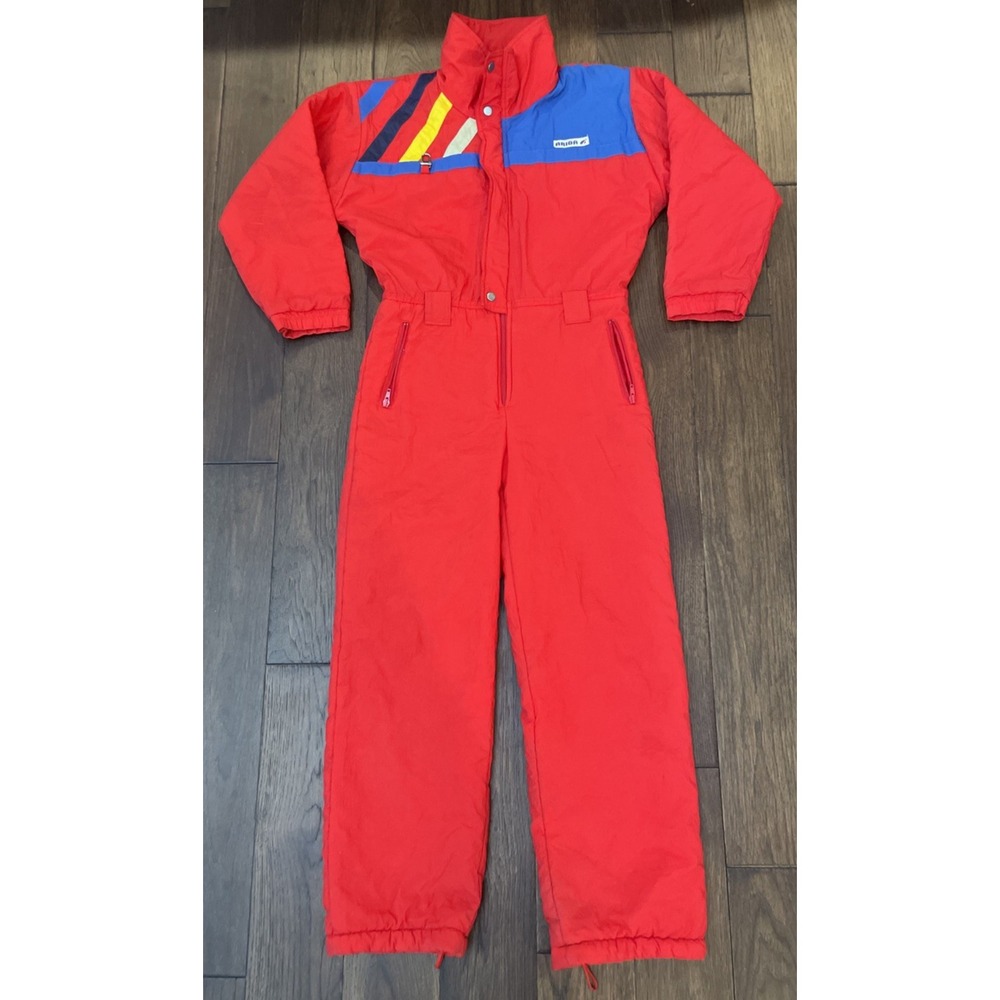 VINTAGE 90s Ariba Ski Red Ski Snow Suit Full Body Retro Kids 152 (11-12)